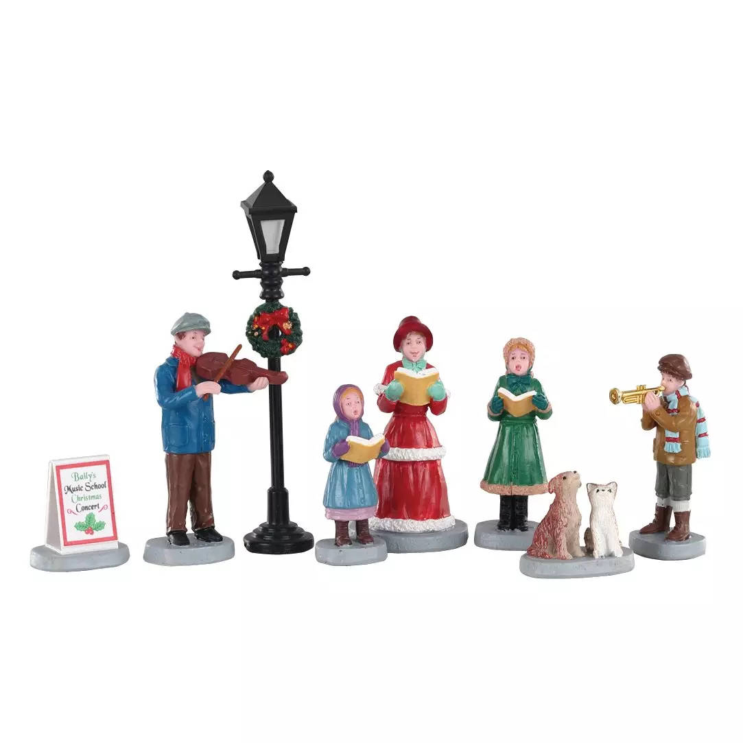 Personages Lemax Koor in de straat