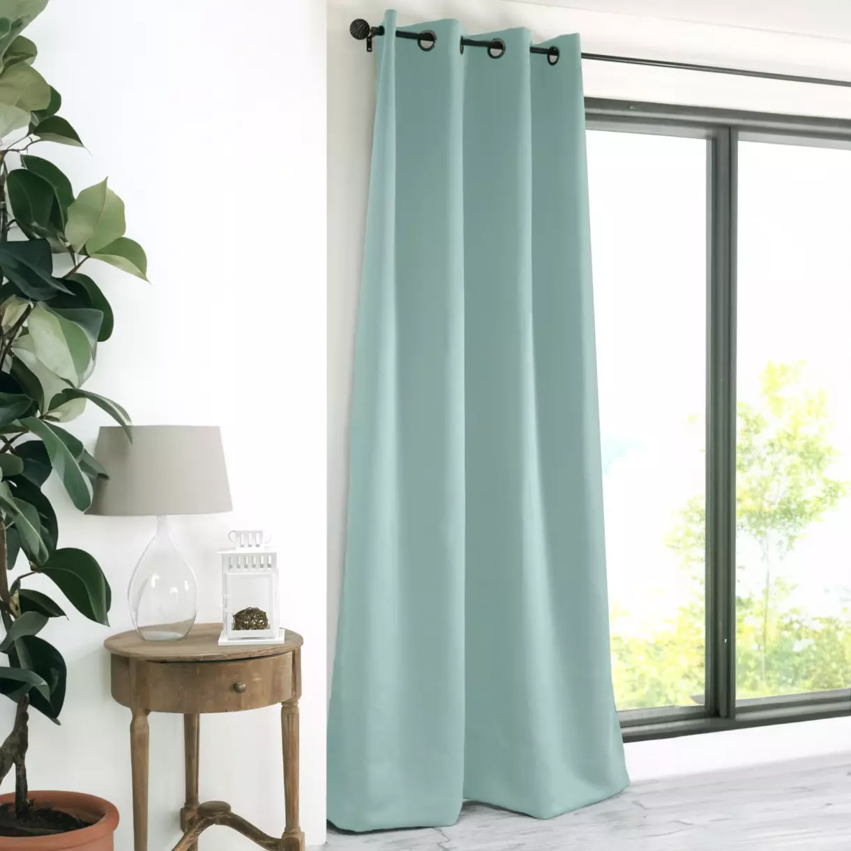 Cortina opaca (135 x alto 250 cm) Notte Verde jade 1