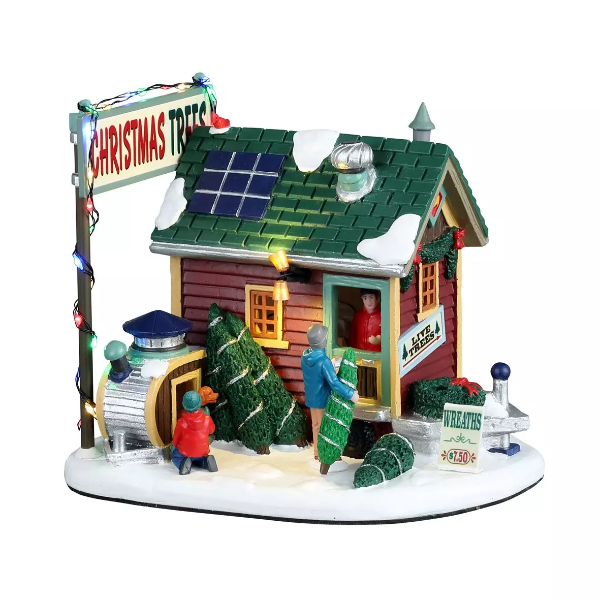 Village de Noël Lemax à piles lumineux Tiny house des sapins  1