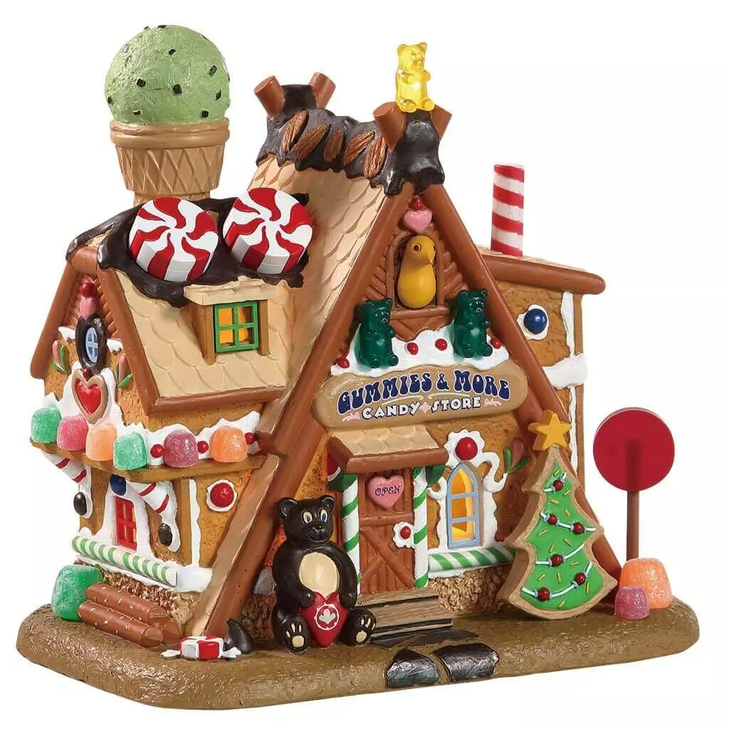 Village de Noël Lemax à piles lumineux Confiserie 1