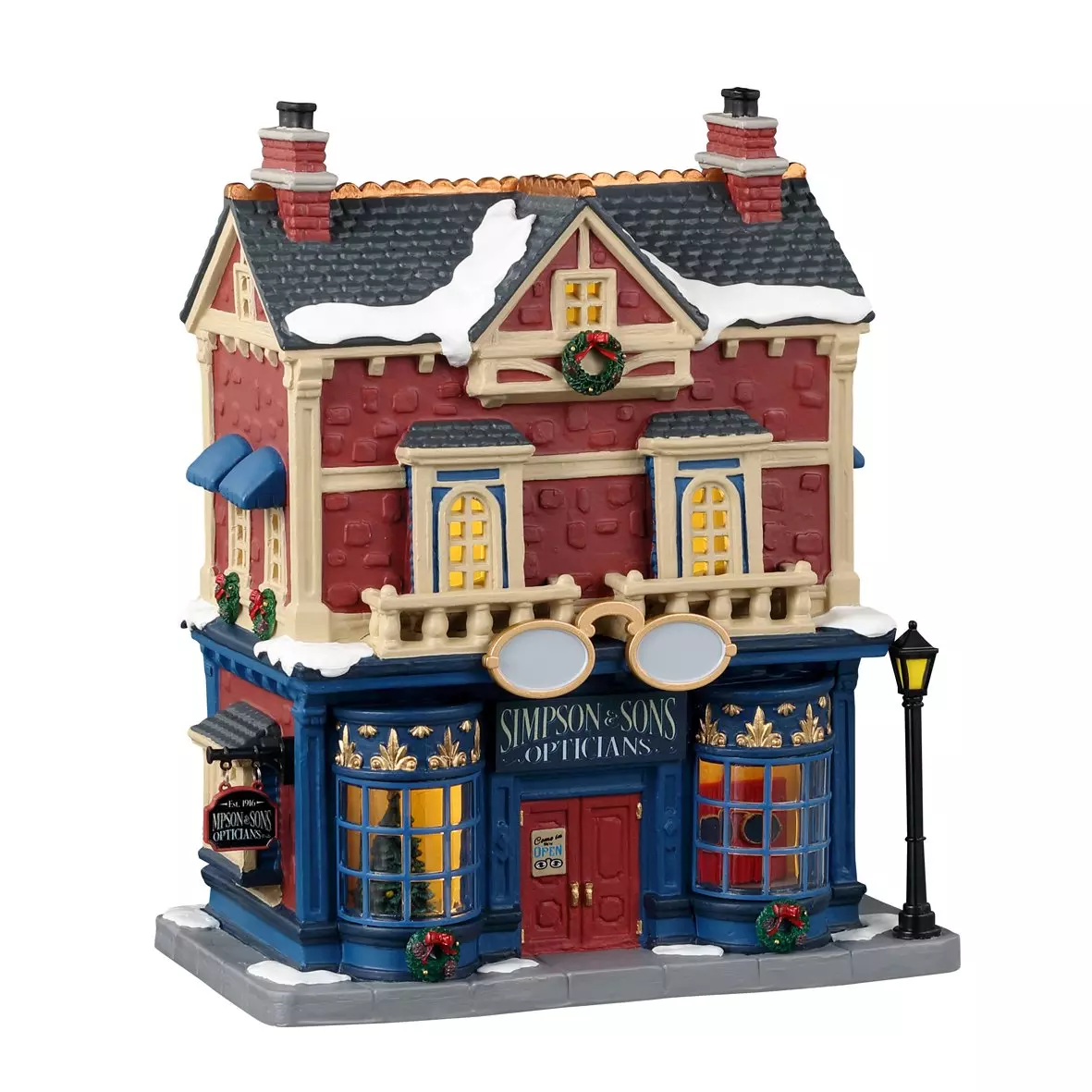 Village de Noël Lemax lumineux Opticiens Simpson & sons 1