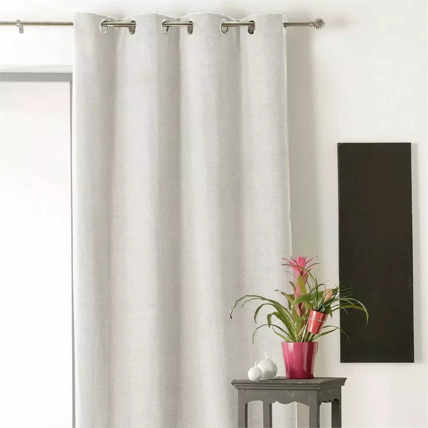 Rideau occultant isolant (140 x H260 cm) Alaska Ivoire 1