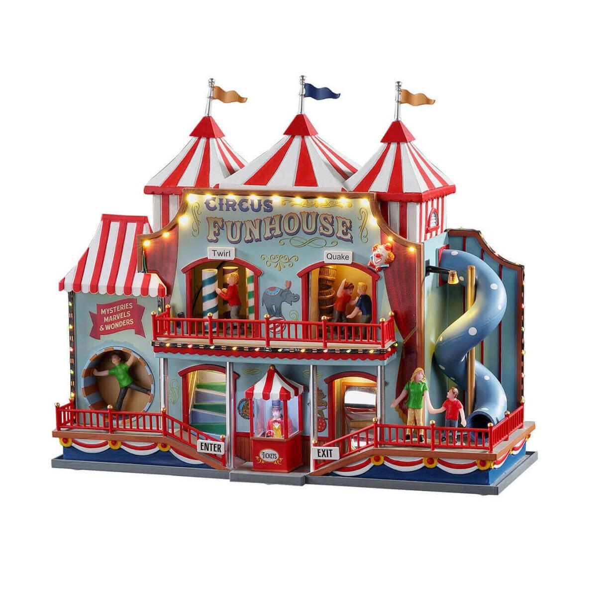 Beleuchtetes Weihnachtsdorf Lemax mit Musik und Animation Circus Funhouse 1
