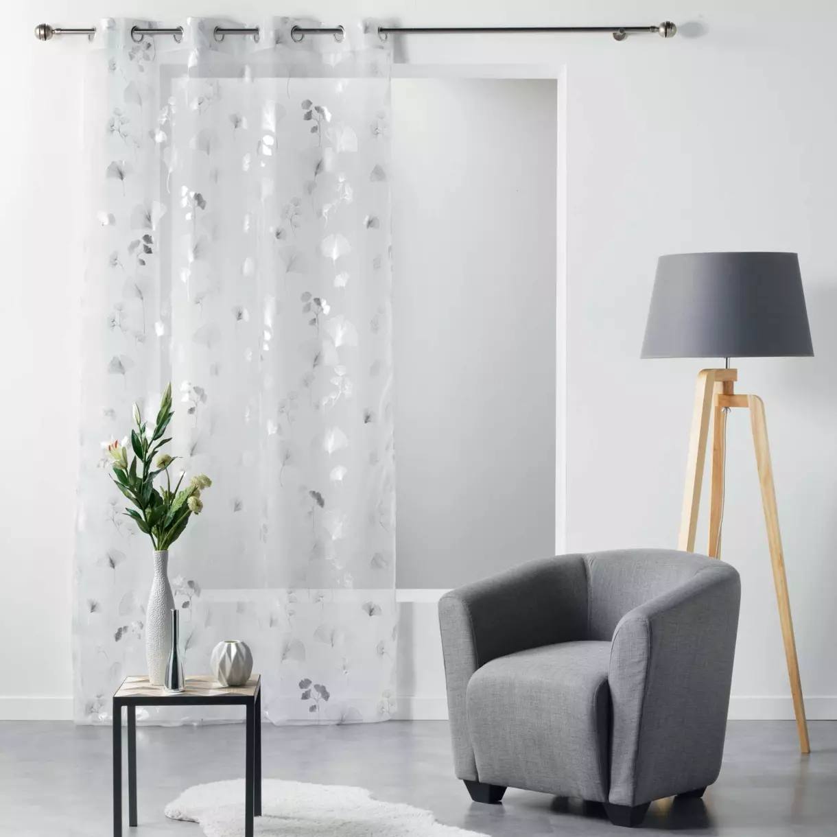 Visillo(140 x 240 cm) Bloomy Blanco 1