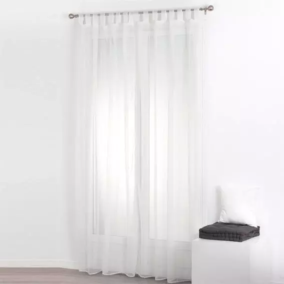 Lote de 2 visillos (140 x Al240 cm) Uni Blanco 1