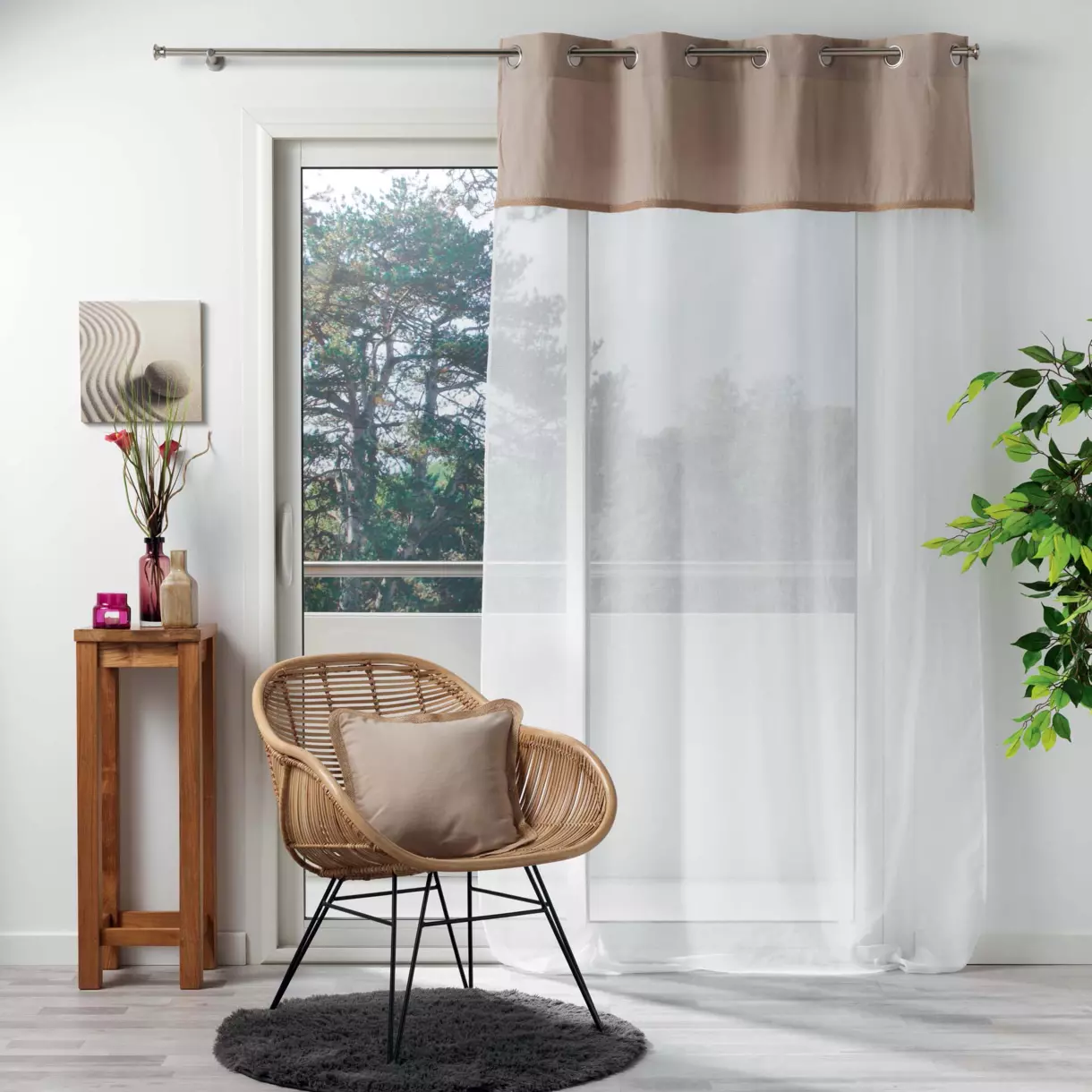 Visillos (140 x 240 cm) Kelonia Beige 1