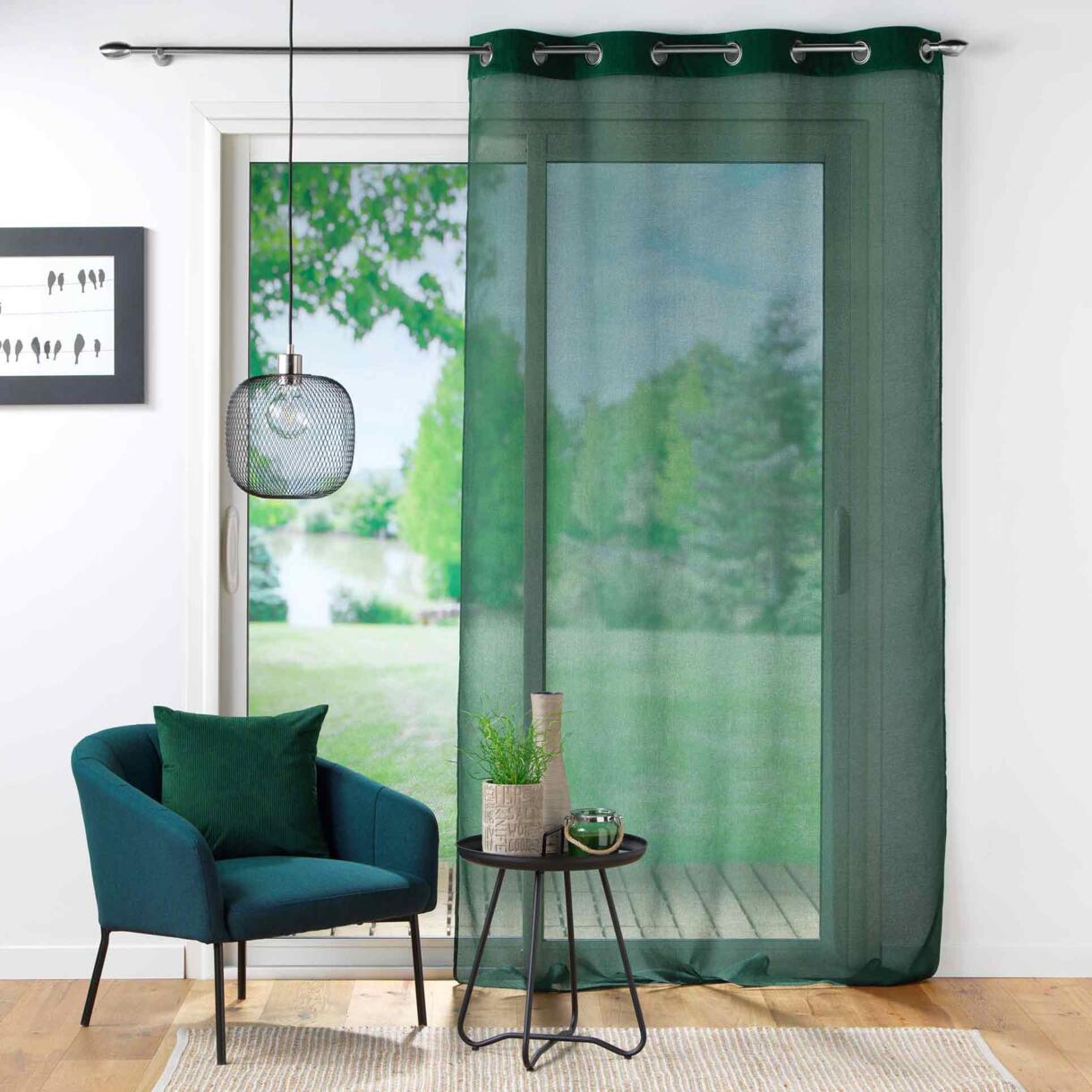 Tenda trasparente (140 x 240 cm) Casual Verde scuro 1