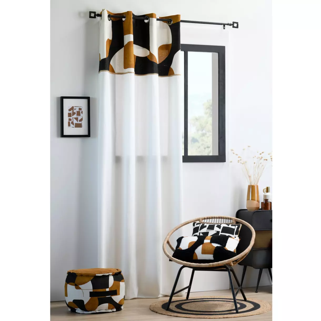 Rideau coton (140 x 260 cm) Chester Multicolore