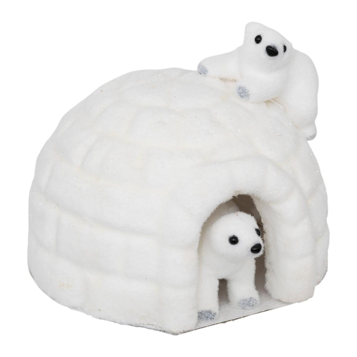Ours polaire et igloo 15 cm Wit 1
