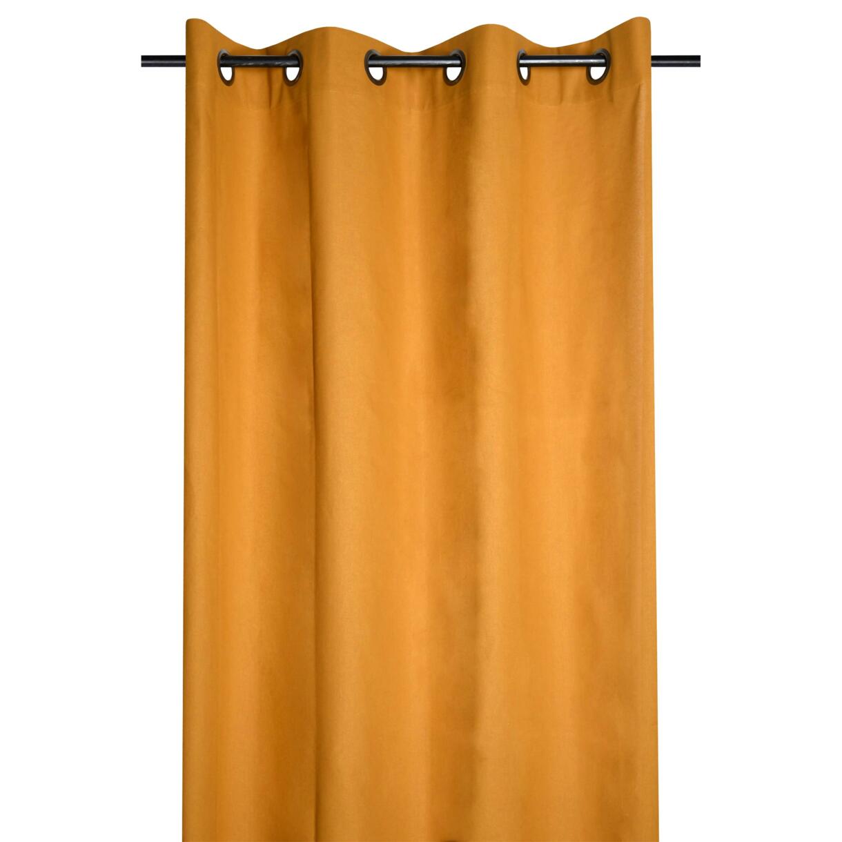 Cortina algodón (135 x 240 cm) Duo Amarillo azafrán