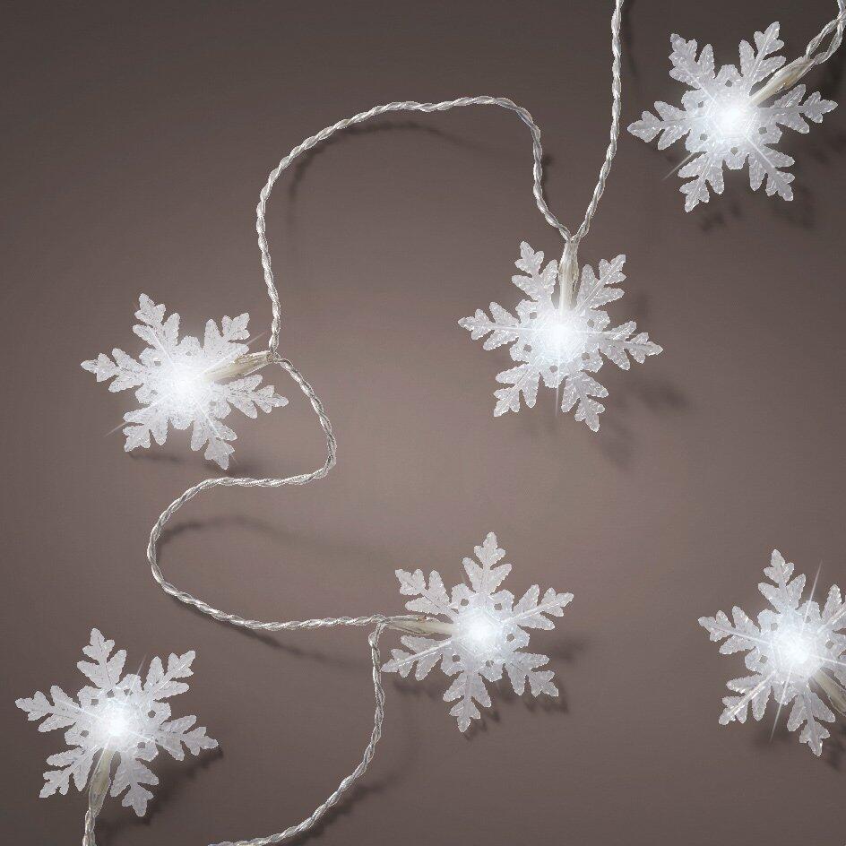 Ghirlanda luminosa Fiocco di neve Bianco freddo 24 LED 1