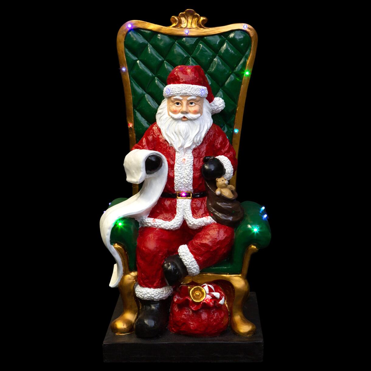 Papá Noel en su trono Alto 100 cm 1