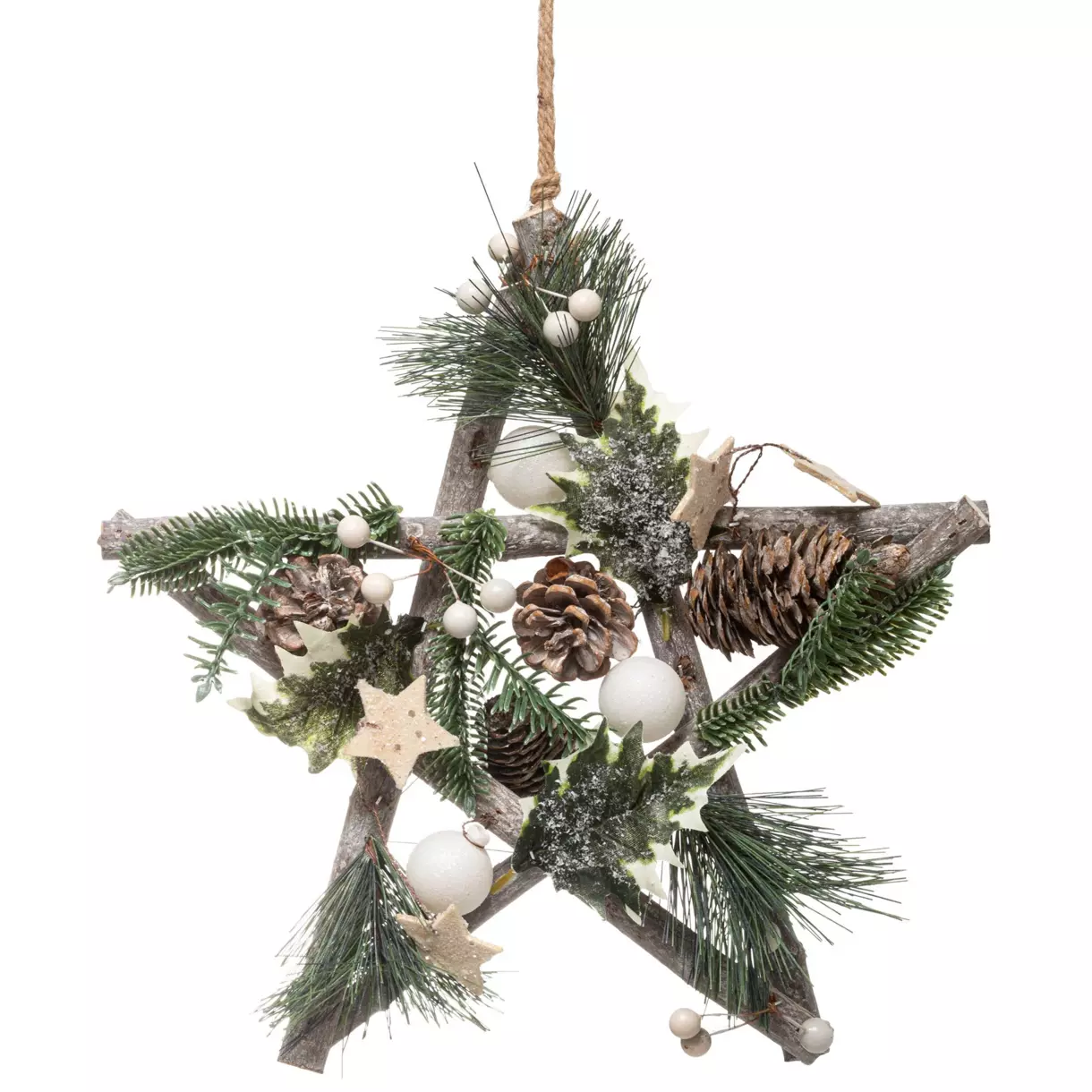 Suspension Etoile branche Vert sapin 1