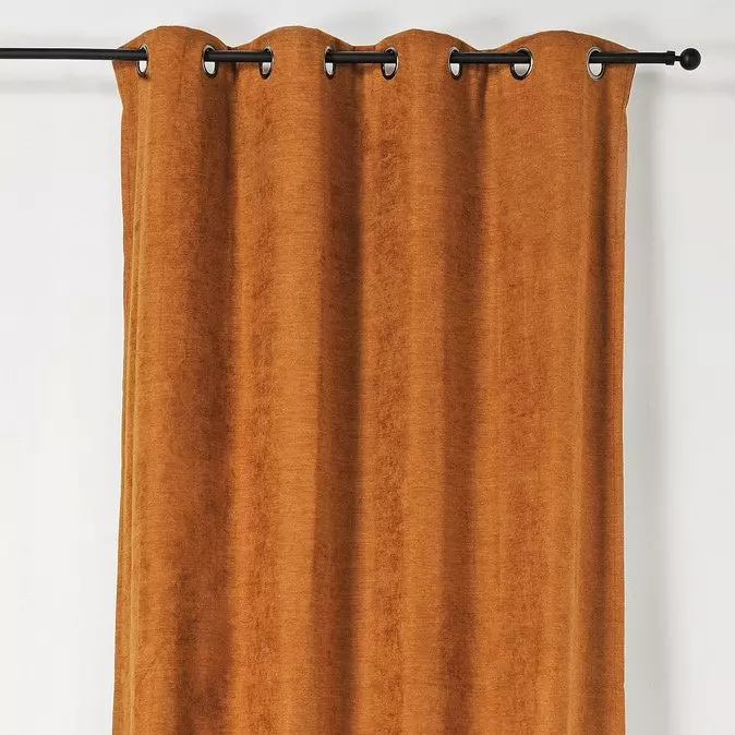 Rideau occultant isolant (140 x H260 cm) Alaska Orange clair 1