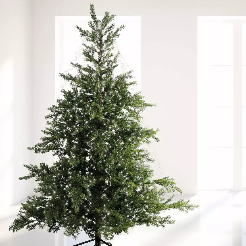 Rideau pour sapin Flashing light Micro led H1,80 m Blanc froid 408 LED 6