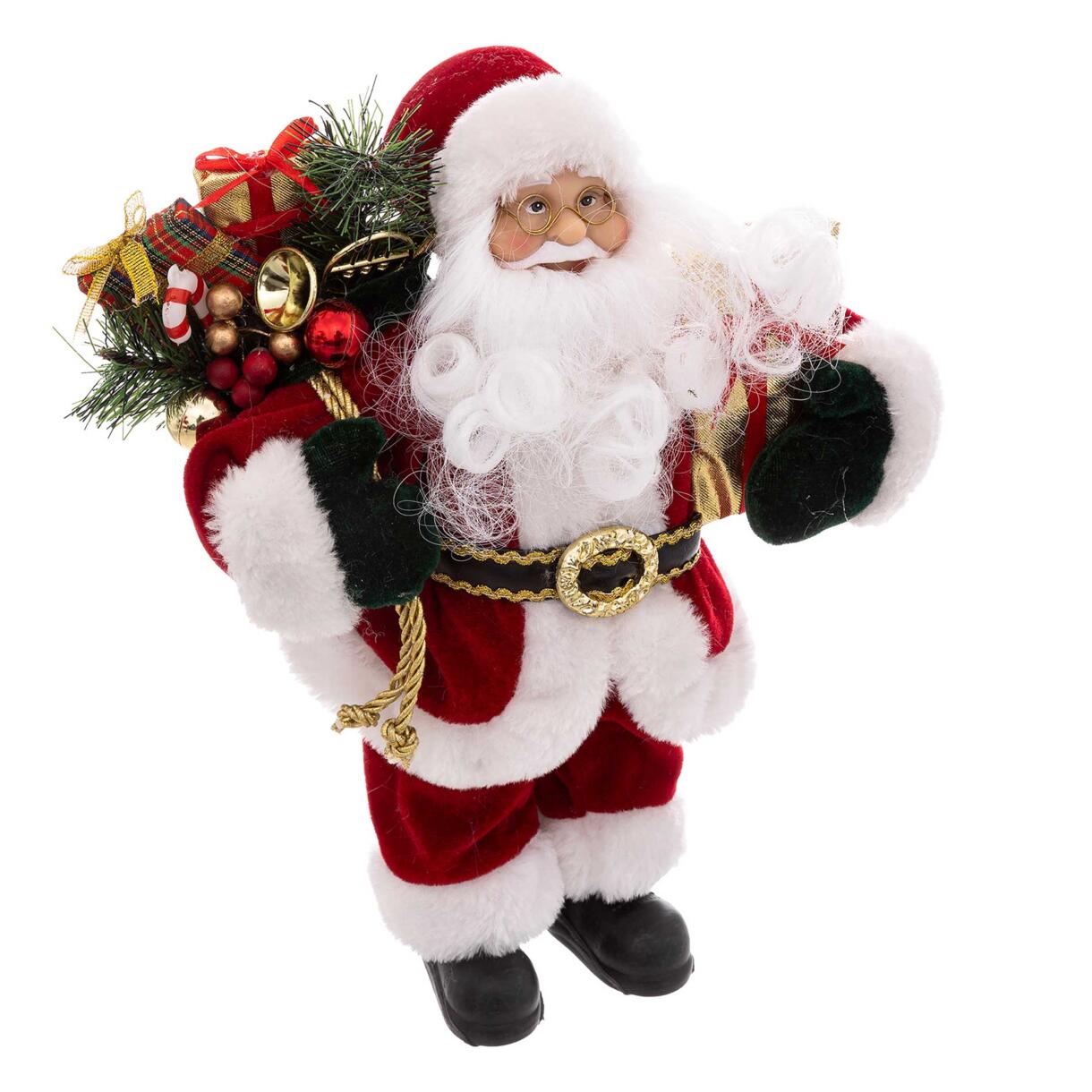 Weihnachtsmann Velours H30 cm 1