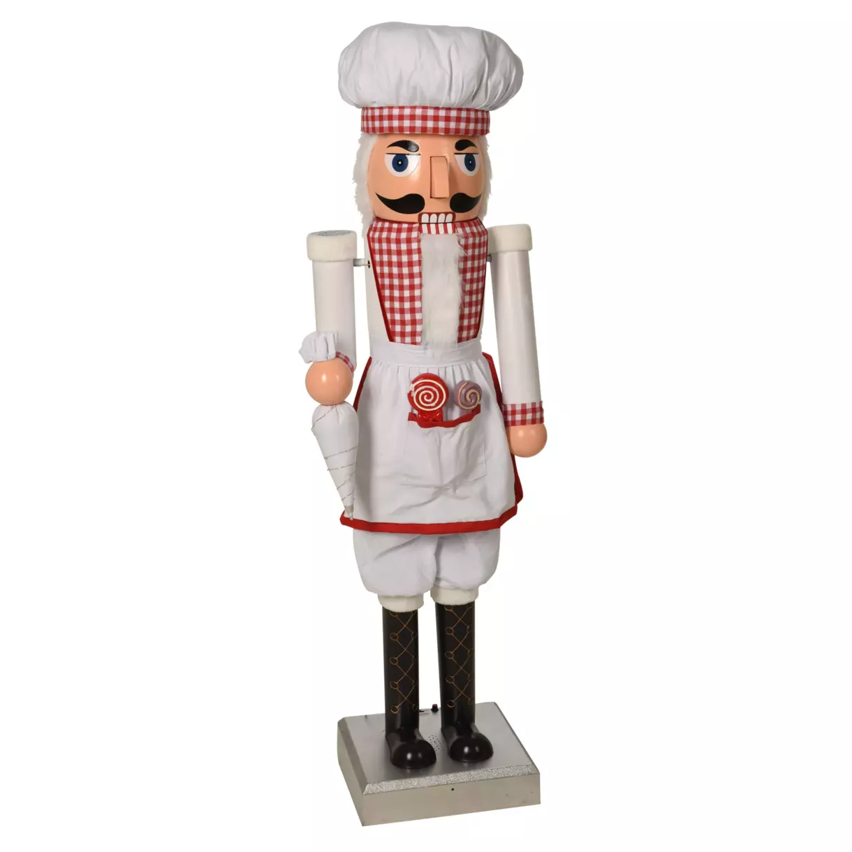 Grand Casse-noisette Chef H160 cm en mouvement, musical et lumineux 1