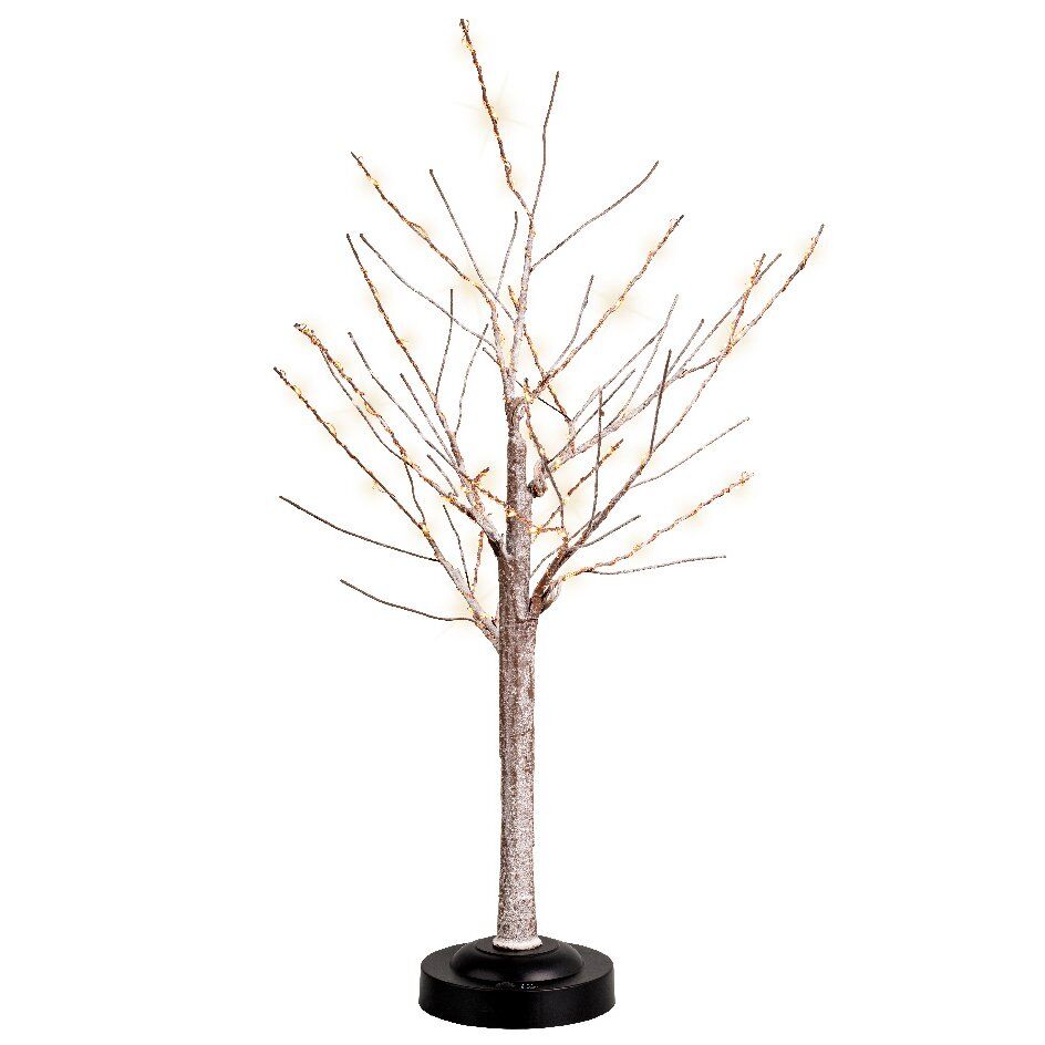 Albero Bouleau lumineux pied Noir à piles Bianco caldo 2