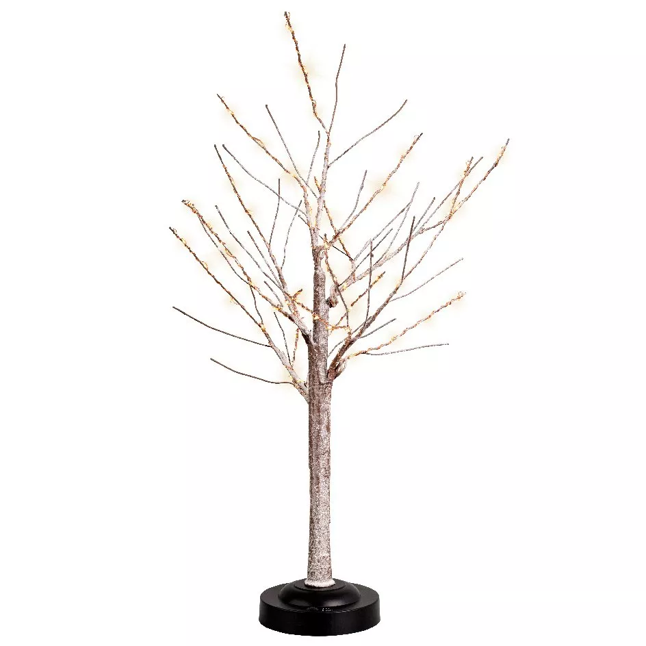 Árbol Árbol luminoso de pie a pilas Blanco cálido 2