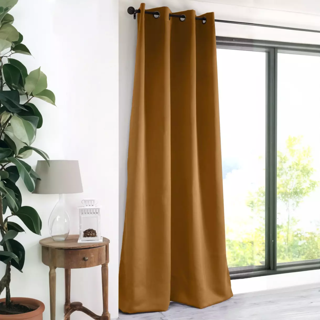 Cortina opaca (135 x alto 250 cm) Notte Marrón camel 1