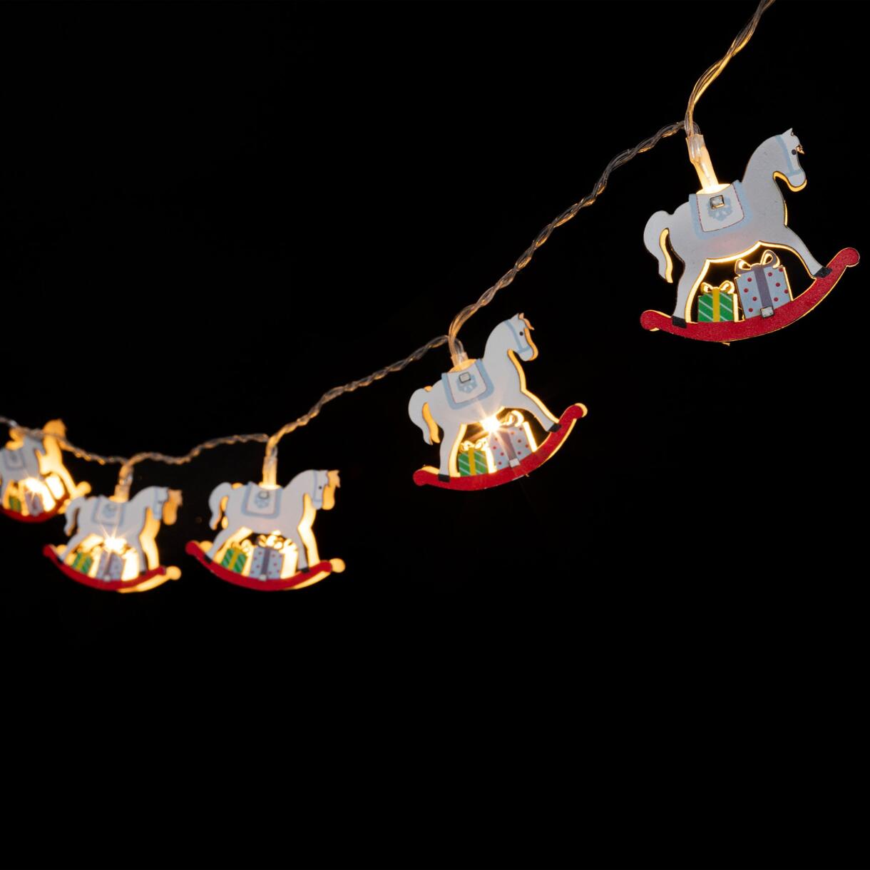 Luces de Navidad Caballos de balancín Blanco cálido 1
