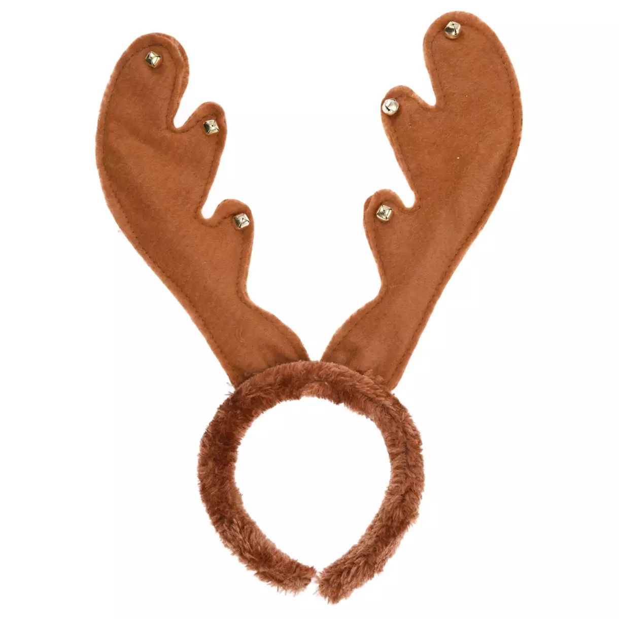 Haarband rendier 6 belletjes bruin 1