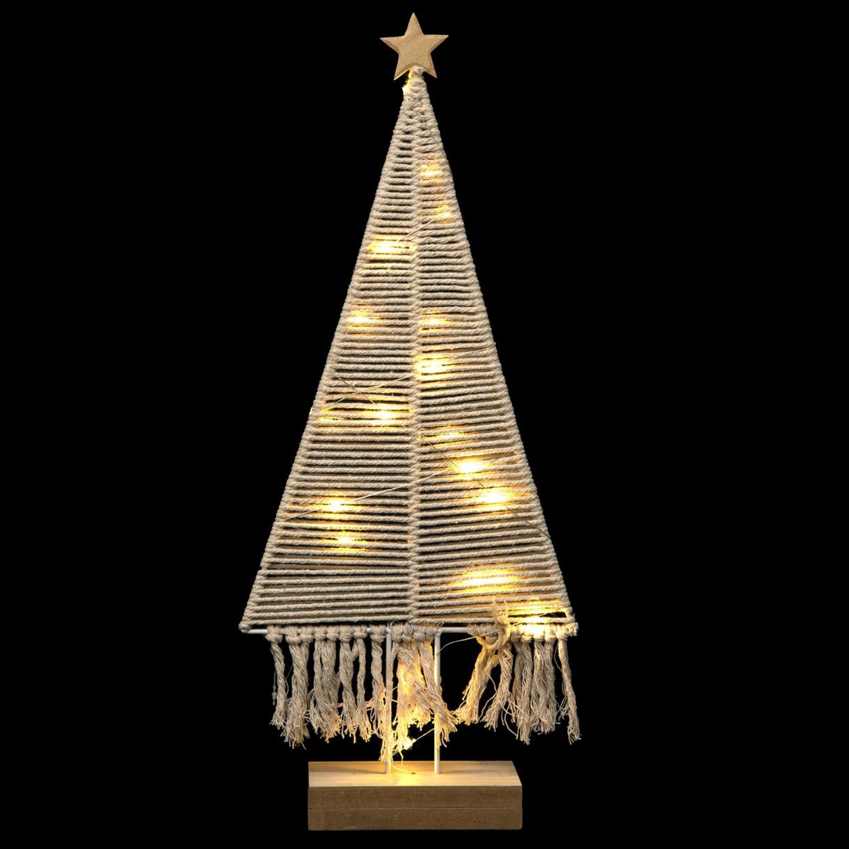 Kerstboom Touw verlicht (batterij) Warm wit 1