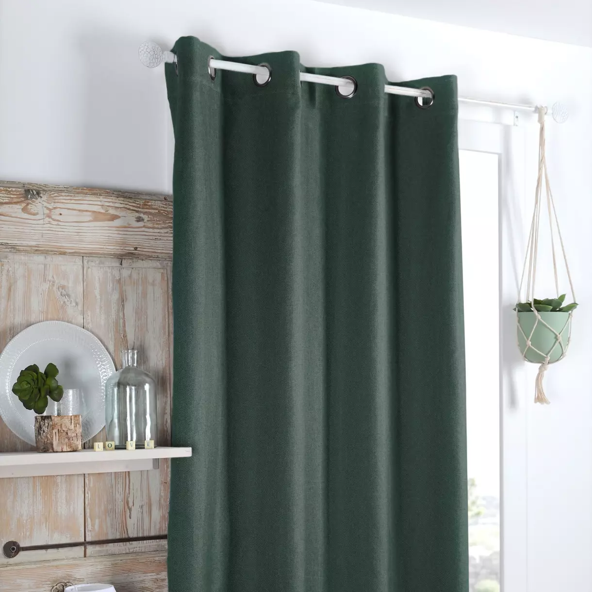 Rideau obscurcissant (140 x 180 cm) Copenhague Vert sapin 1