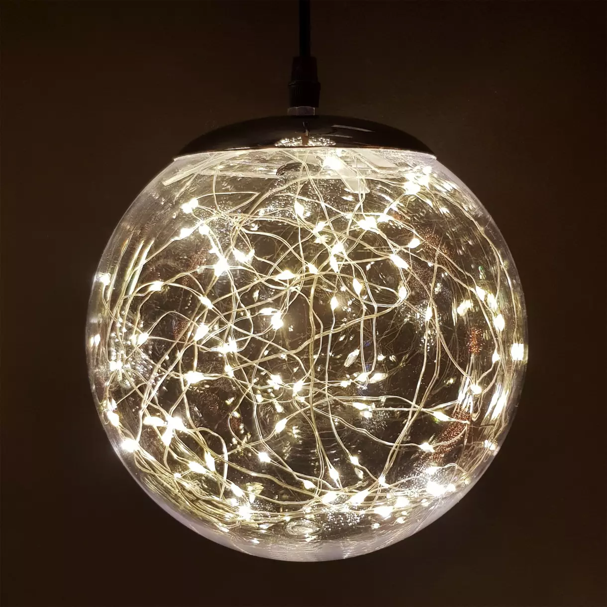 Suspension lumineuse argent Noa Argent 140 LED 1