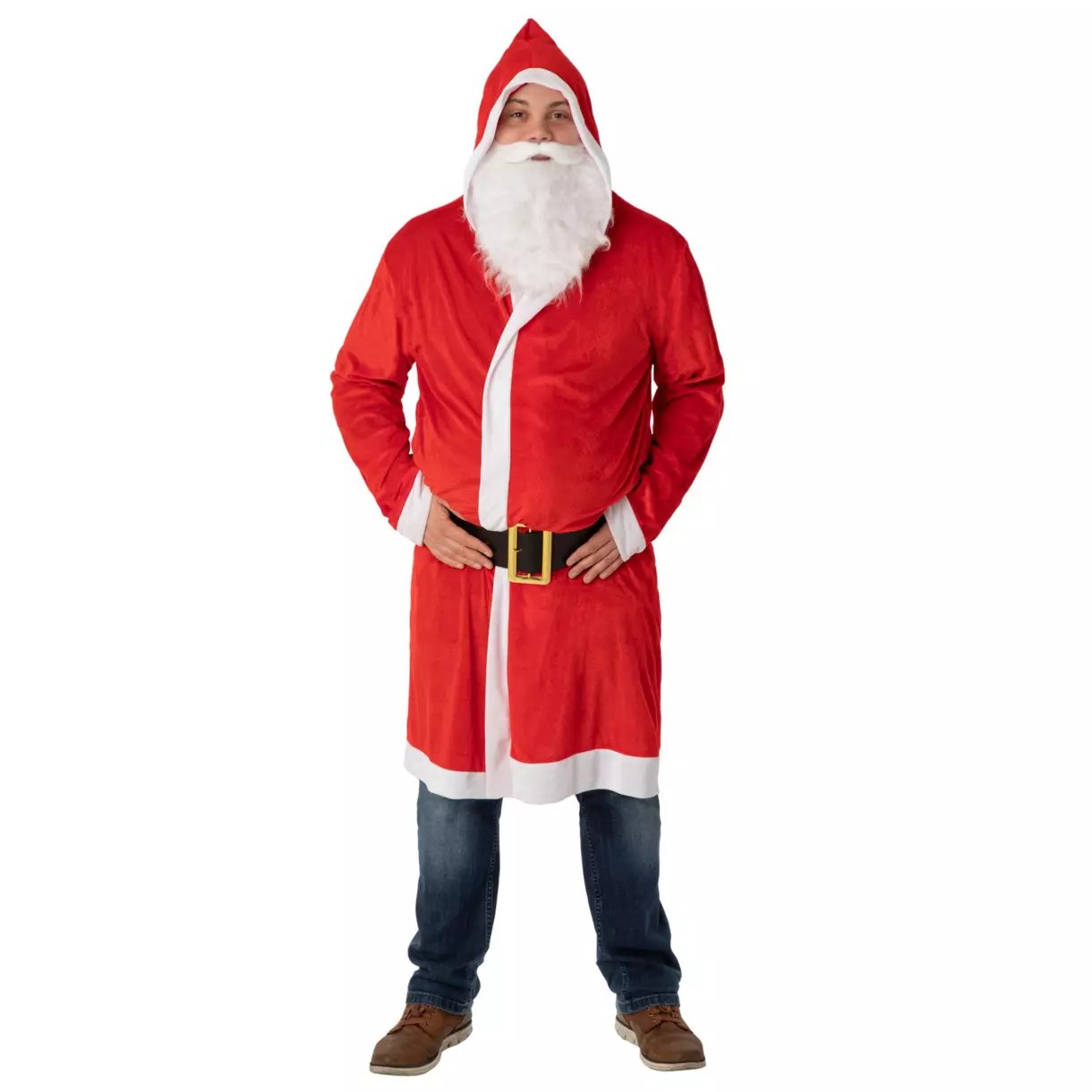 Disfraz de Papá Noel para adultos 3 piezas Rojo 1
