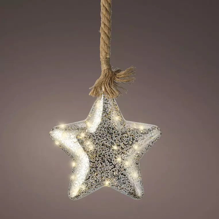 Estrella luminosa Cuerda Marrón 15 LED 1