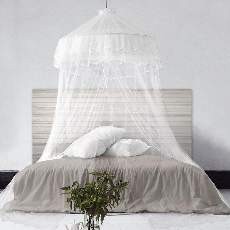 Mosquitero para cama (D 135 cm) Blanco 1