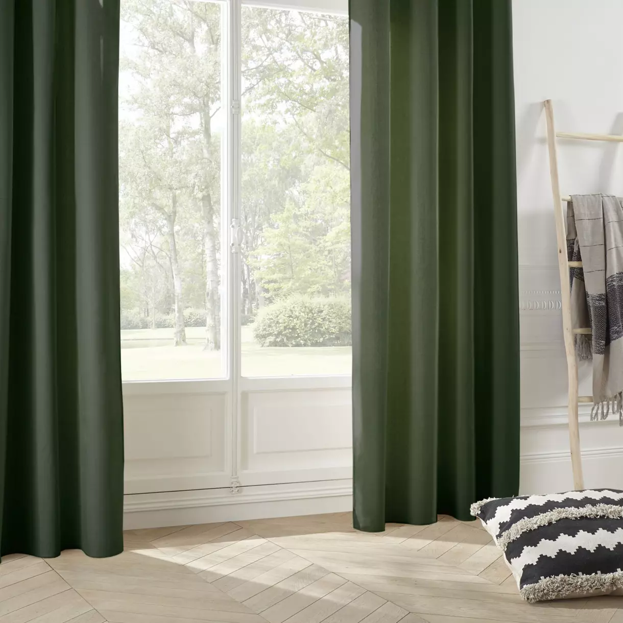 Cortina semi opaca (140 x 260 cm) Datara Verde kaki 1