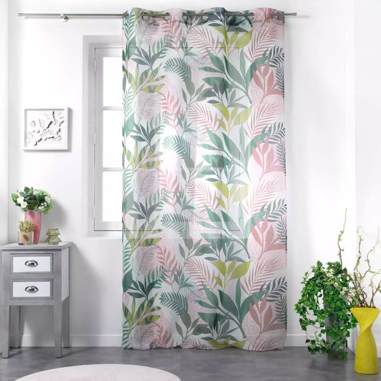 Voilage (140 x 240 cm) Assana Rose 1