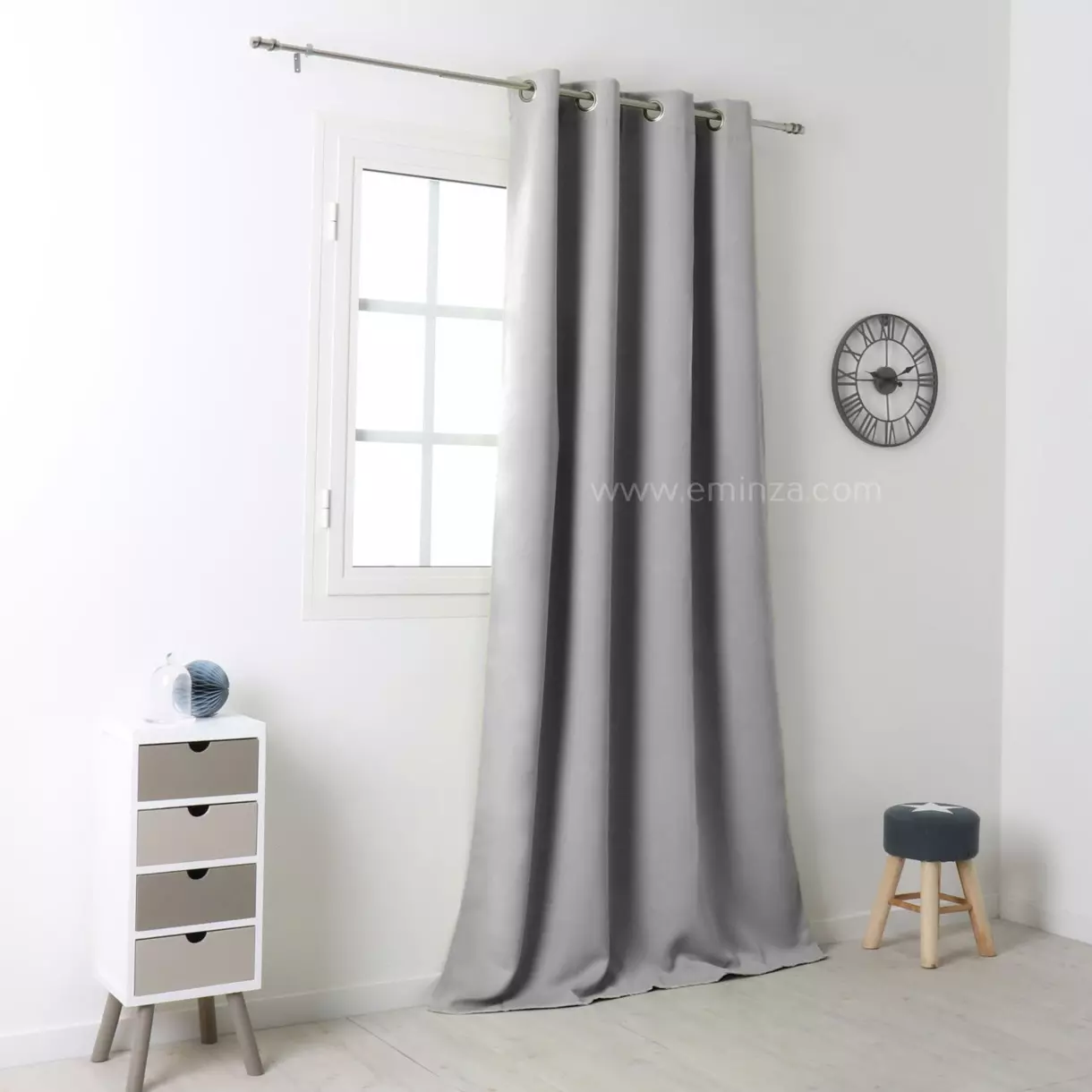Rideau occultant (140 x H280 cm) Notte Gris 1
