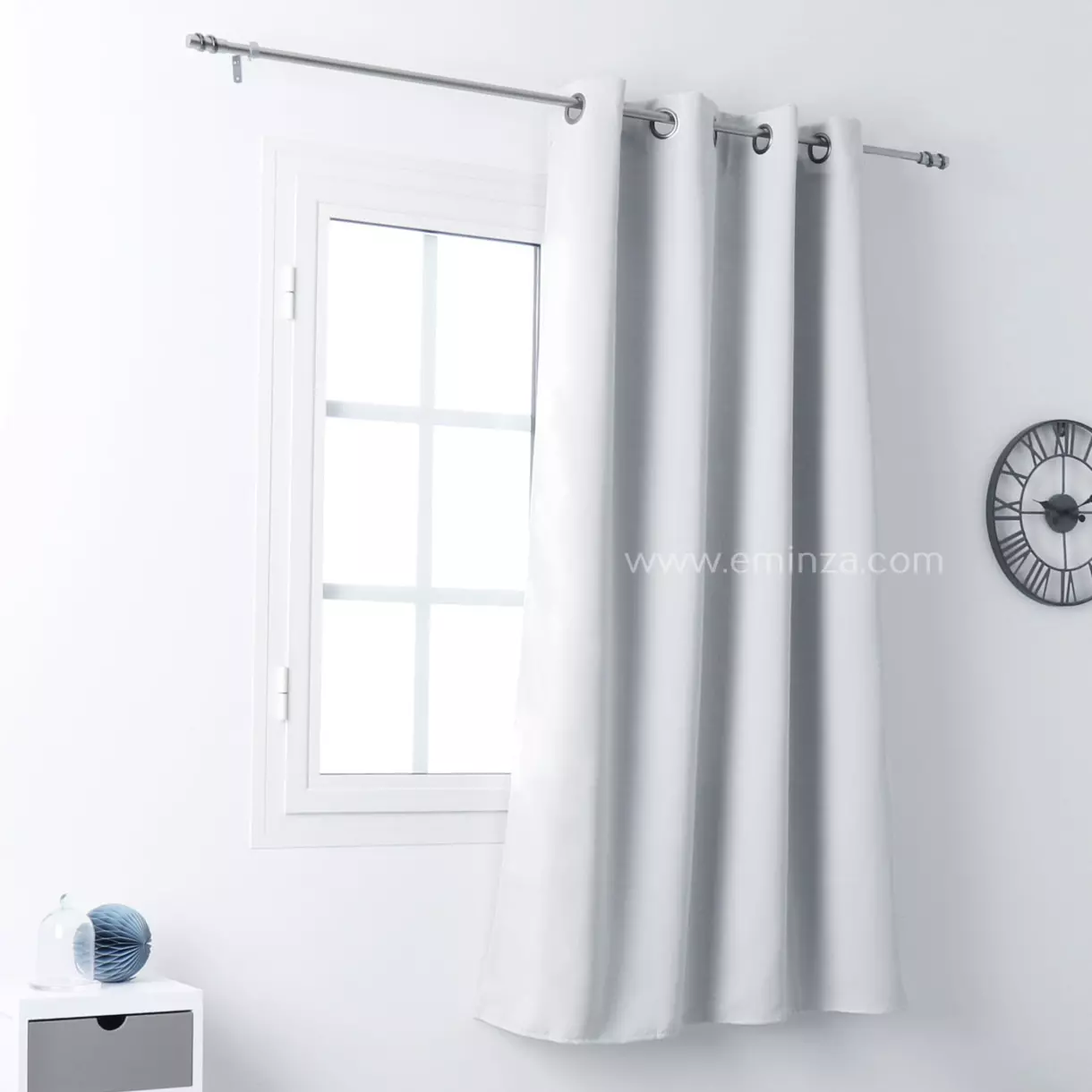 Rideau occultant (135 x H180 cm) Notte Gris vapeur 1