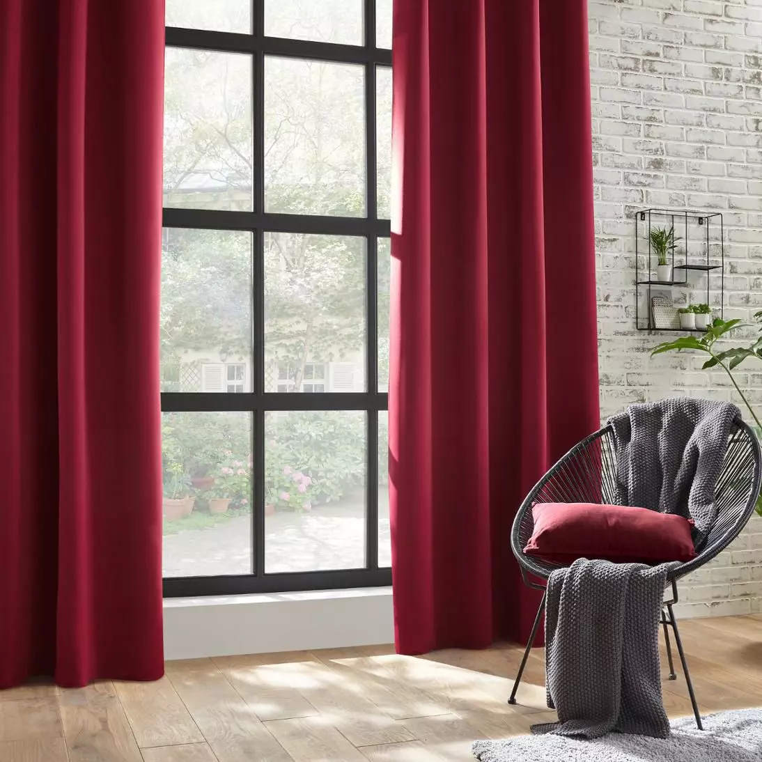 Rideau occultant (140 x 260 cm) Ella Rouge 1