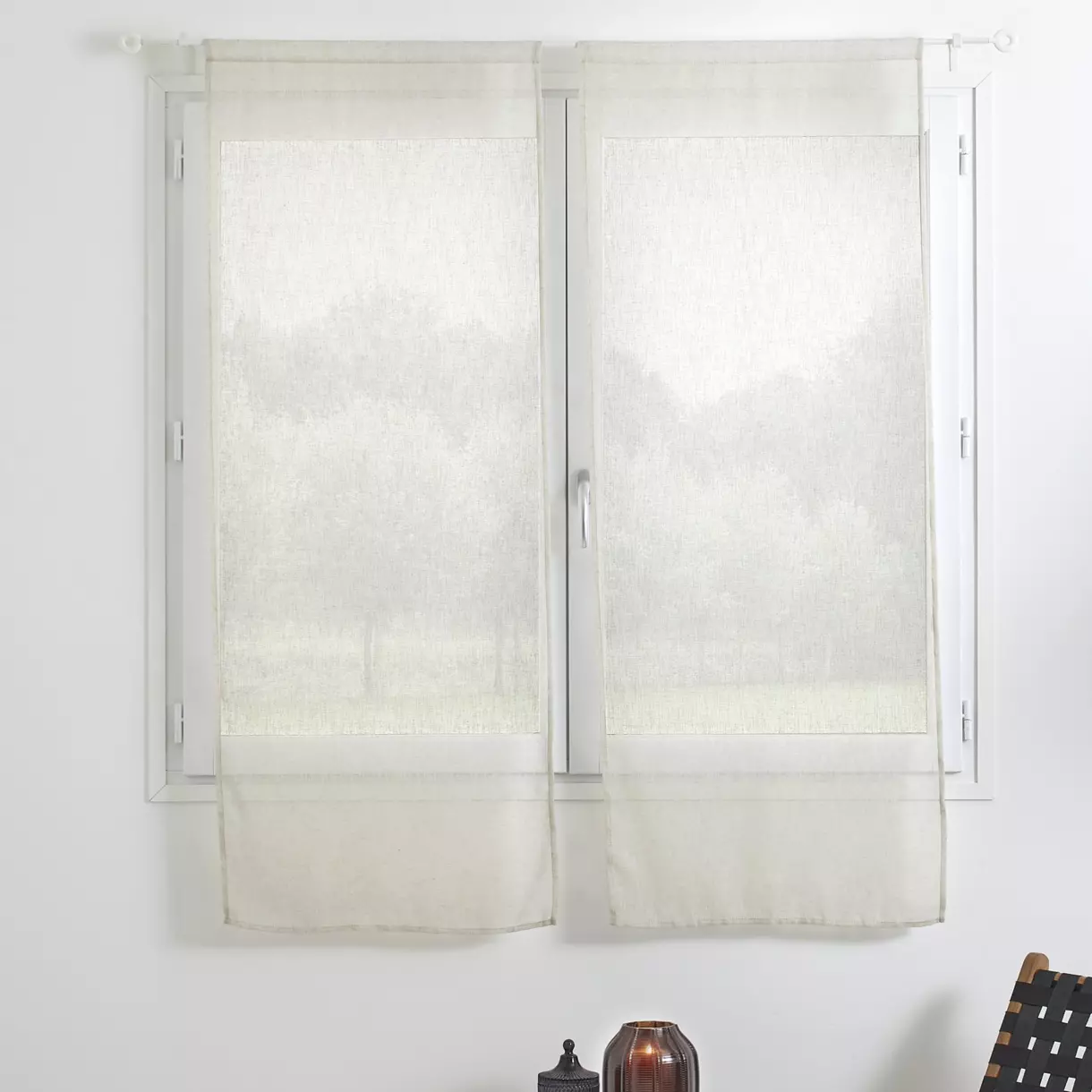 Par de visillos (60 x 160 cm) Fred Beige 1