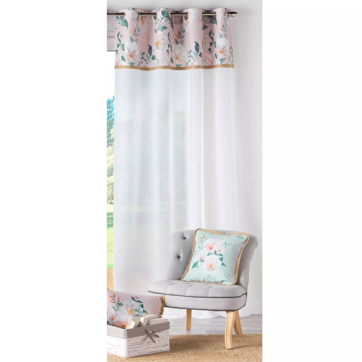 Visillo (140 x 240 cm) Top Alissia Rosa 1