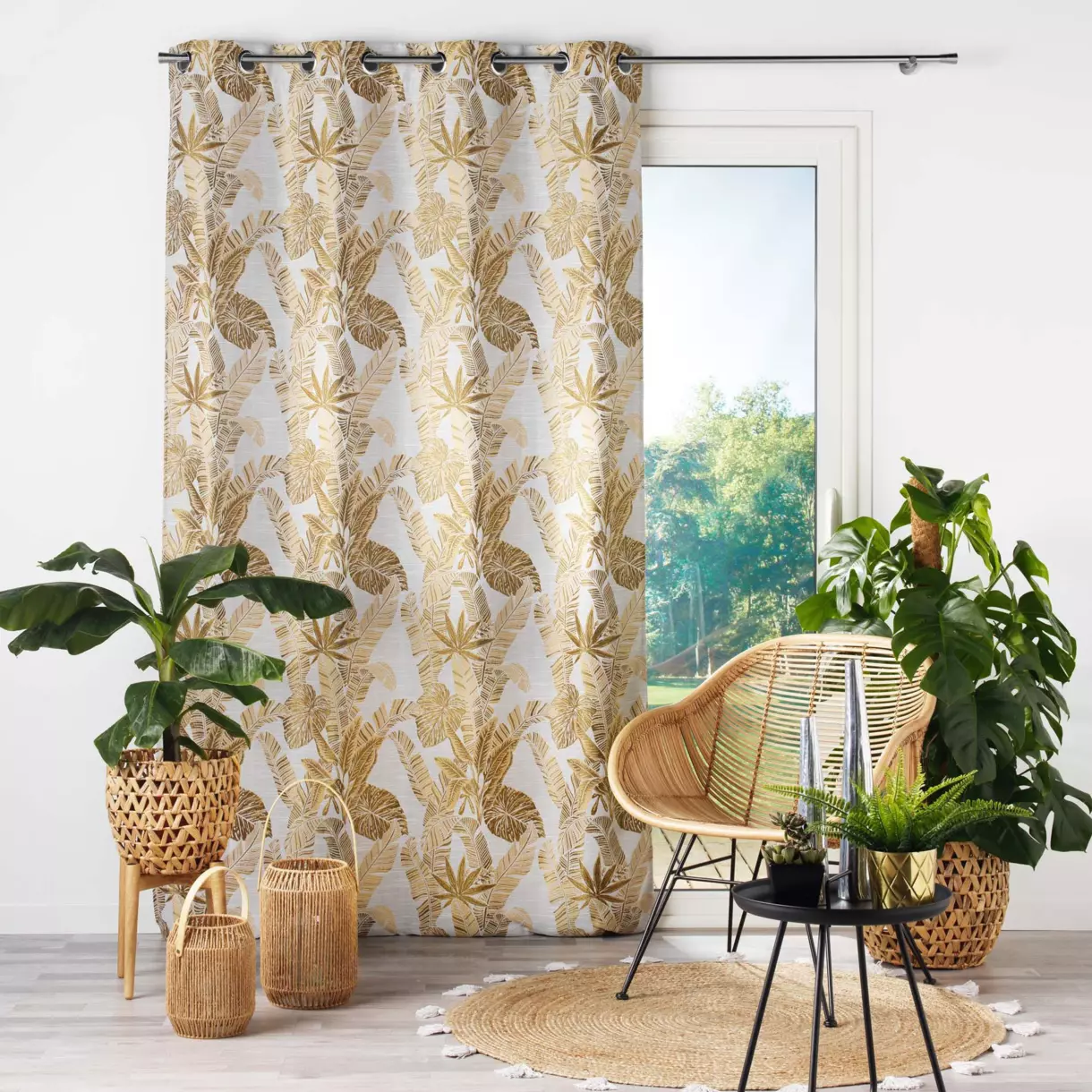 Cortina semi opaca (140 x 260 cm) Faggy Amarillo 1