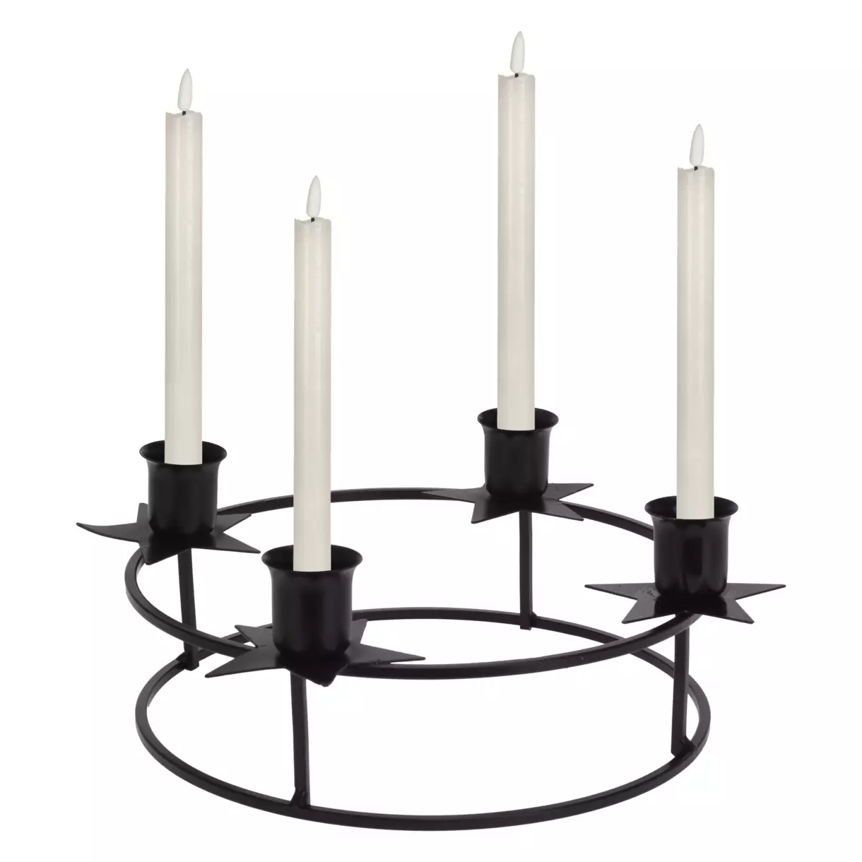 Bougeoir Cercle 4 bougies Noir