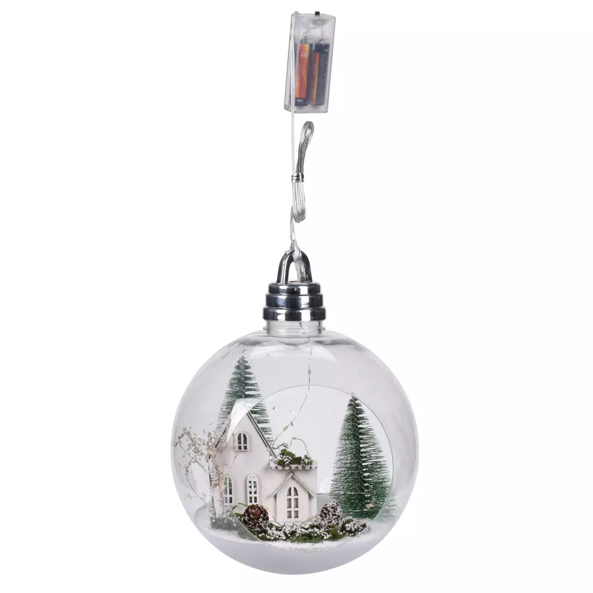 Bola luminosa grande de decoración de invierno de  Blanco cálido 1