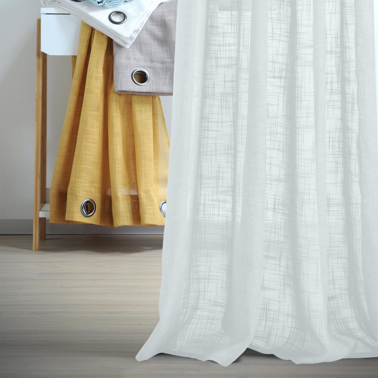 Tenda trasparente (135 x 260 cm) Ontario Bianco 1