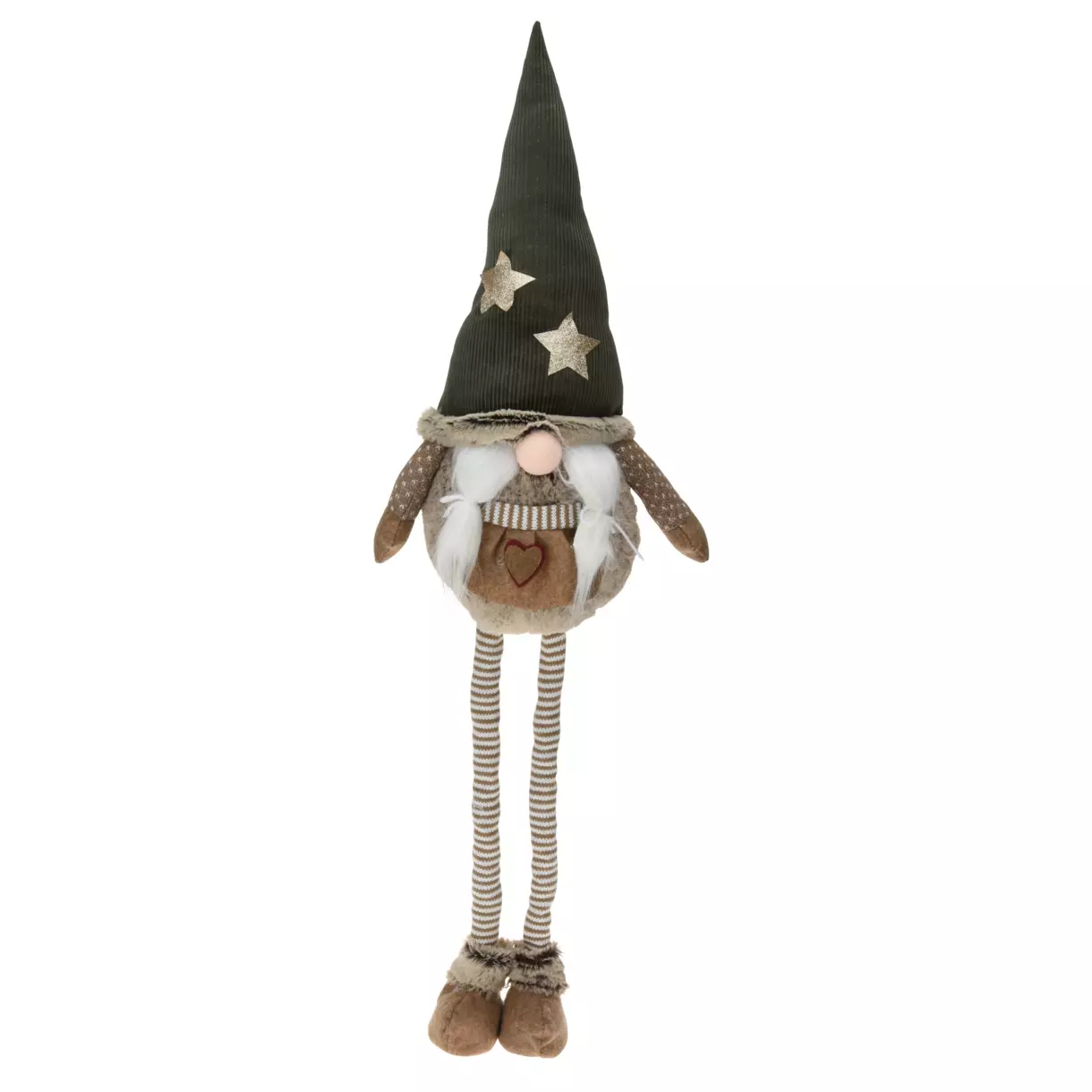 Duende navideño Capuchina con patas telescópicas Gris A90 cm

 1