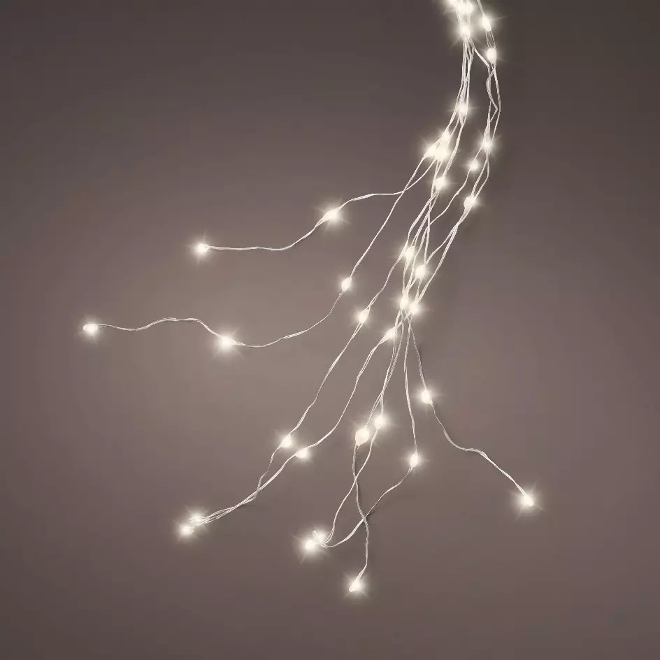 Cortina de luces para árbol Micro led H1,80 m Blanco cálido 408 LED 6