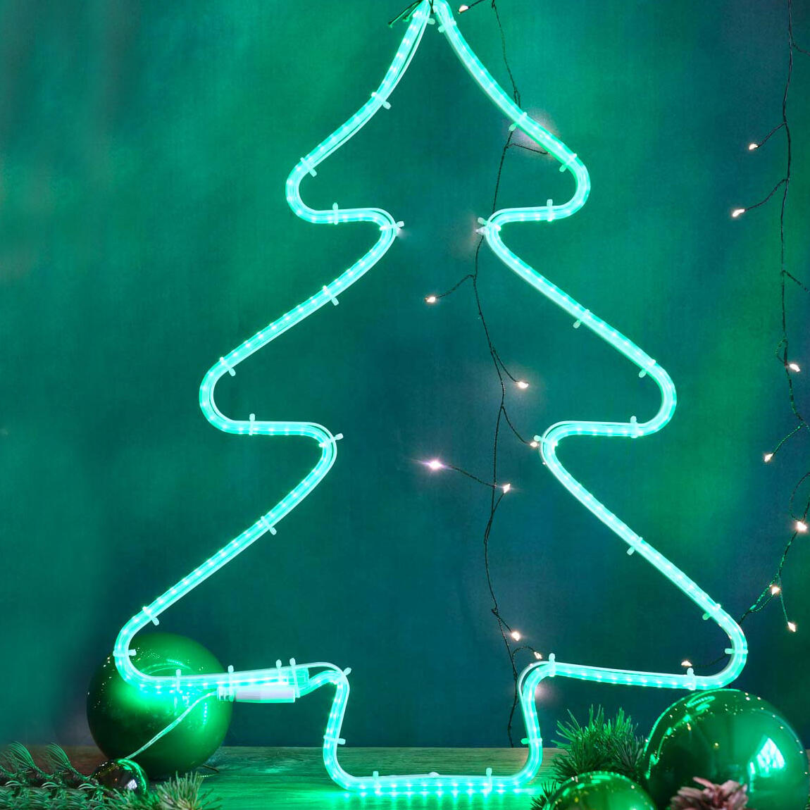 Verlichte kerstboom  Groen 192 LED's 1