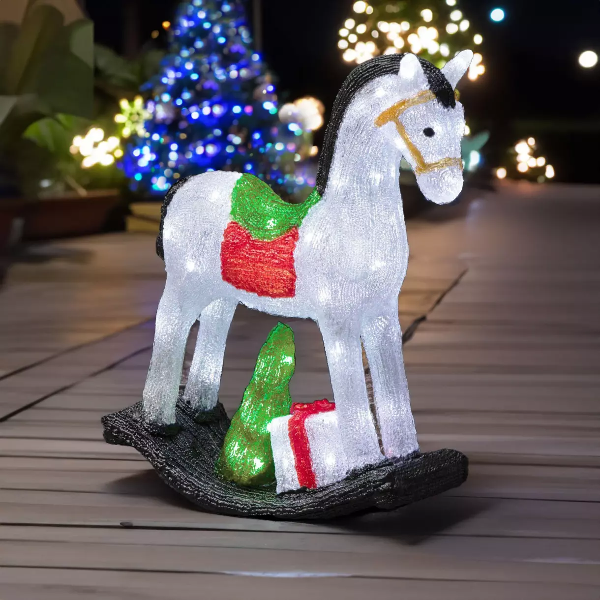 Cheval lumineux Pegaseo Blanc froid 70 LED 1