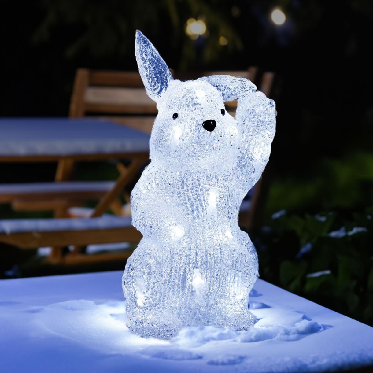 Conejo con luz Come-zanahorias Blanco frío 20 LED 1