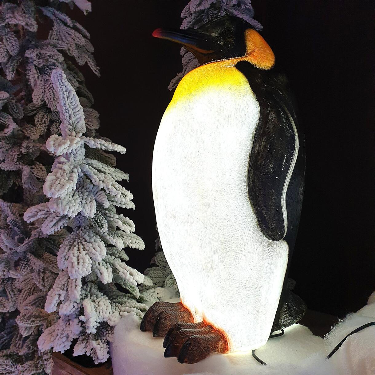 Verlichte pinguïn Zélian Koudwit 8 LED 1