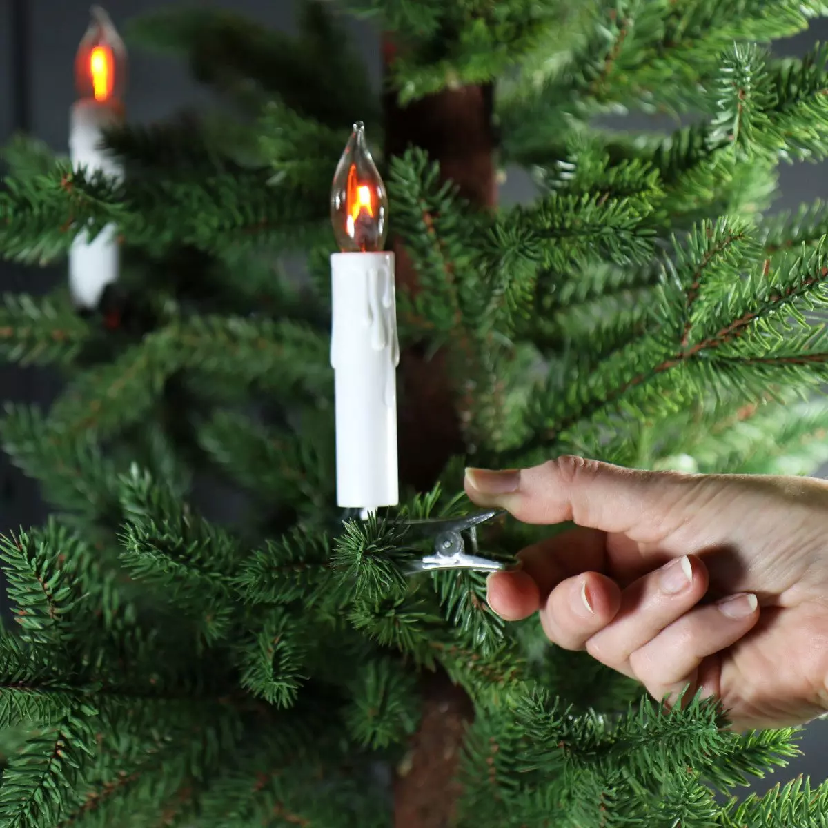 Guirlande lumineuse Bougie 6 m Blanc chaud 15 ampoules 1